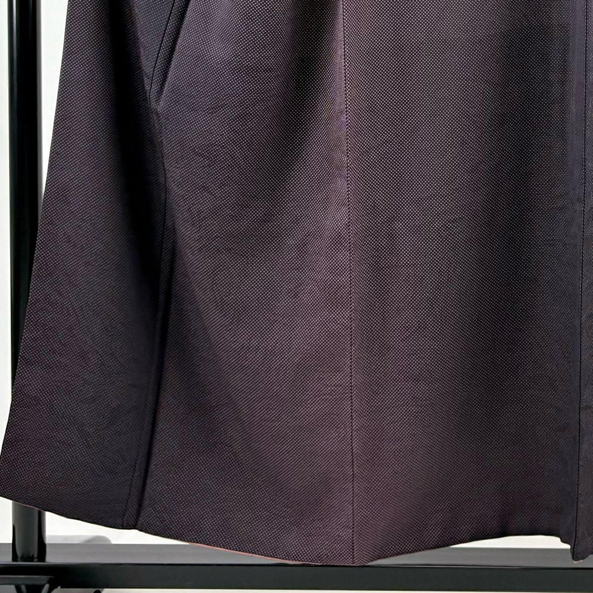 【美品】 小紋 身長153.5cm 袖長64cm M 雙層 點點紋 地紋 漸層 紫 純蠶絲 名品級