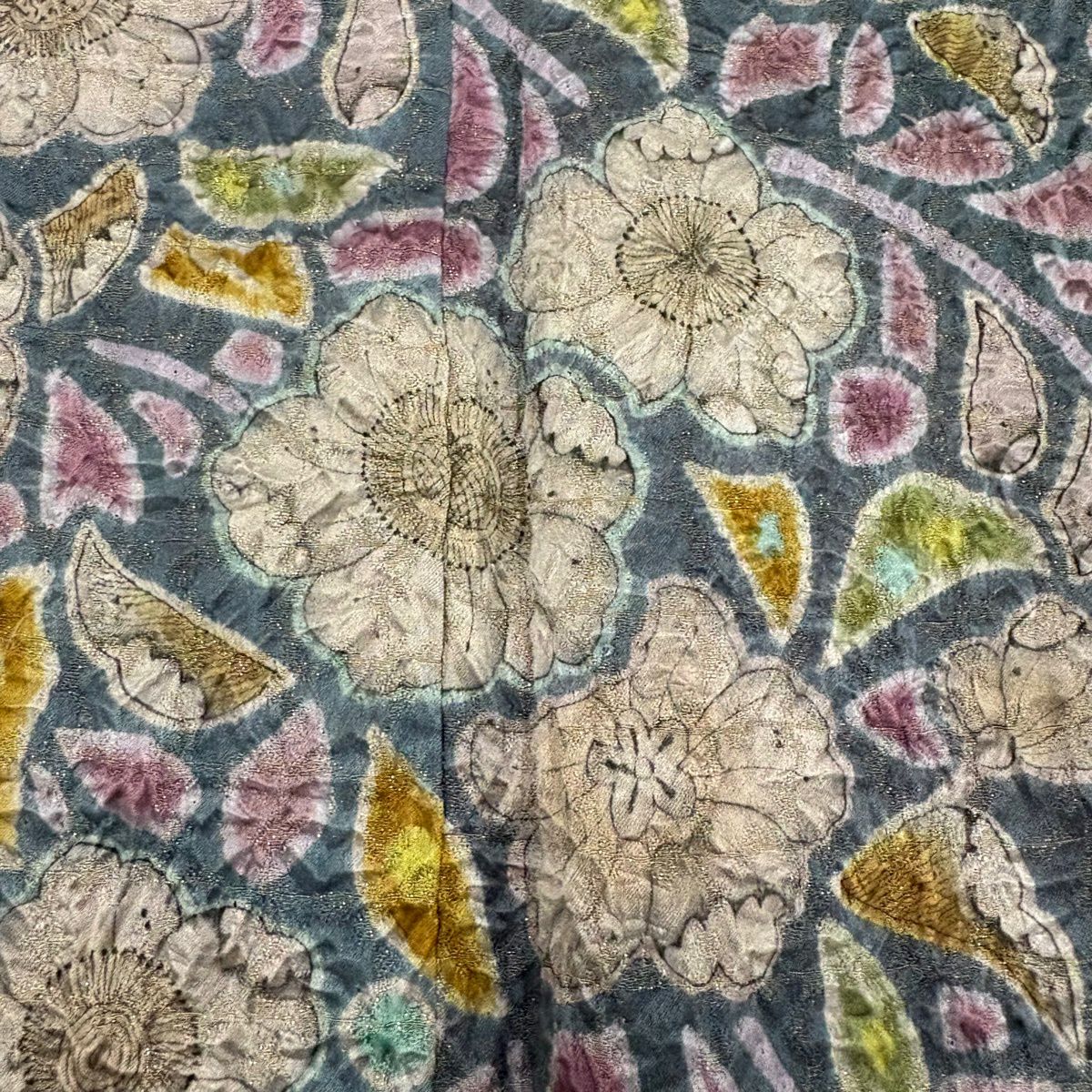 【美品】訪問服 身長151cm 袖長62.5cm S 雙層 辻花染 漸層 金通 紫 純蠶絲 名品級