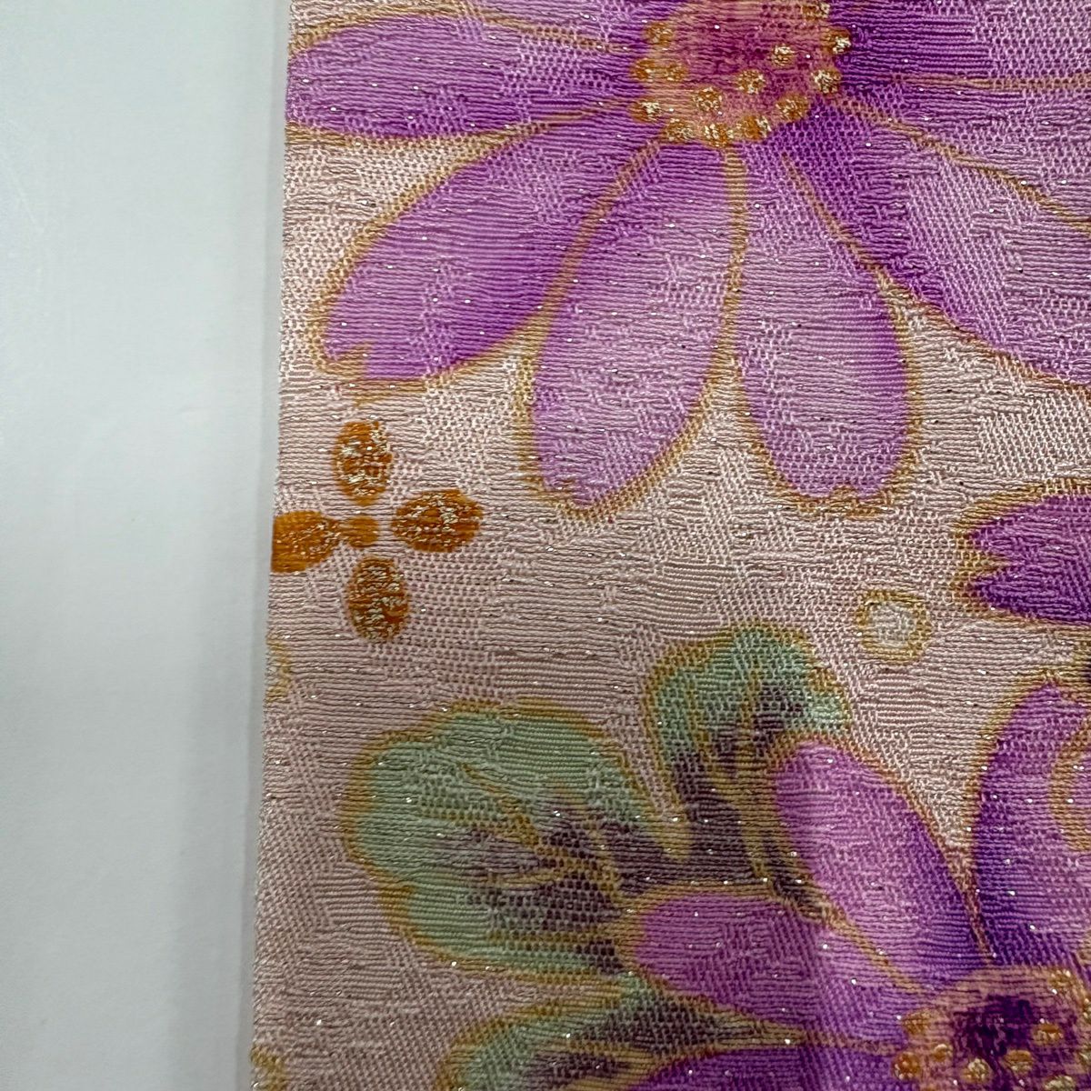 振袖禮服 身長171cm 袖長68cm L 雙層 手鞠 草花紋紋 金銀彩 刺繡 紅 純蠶絲 名品級