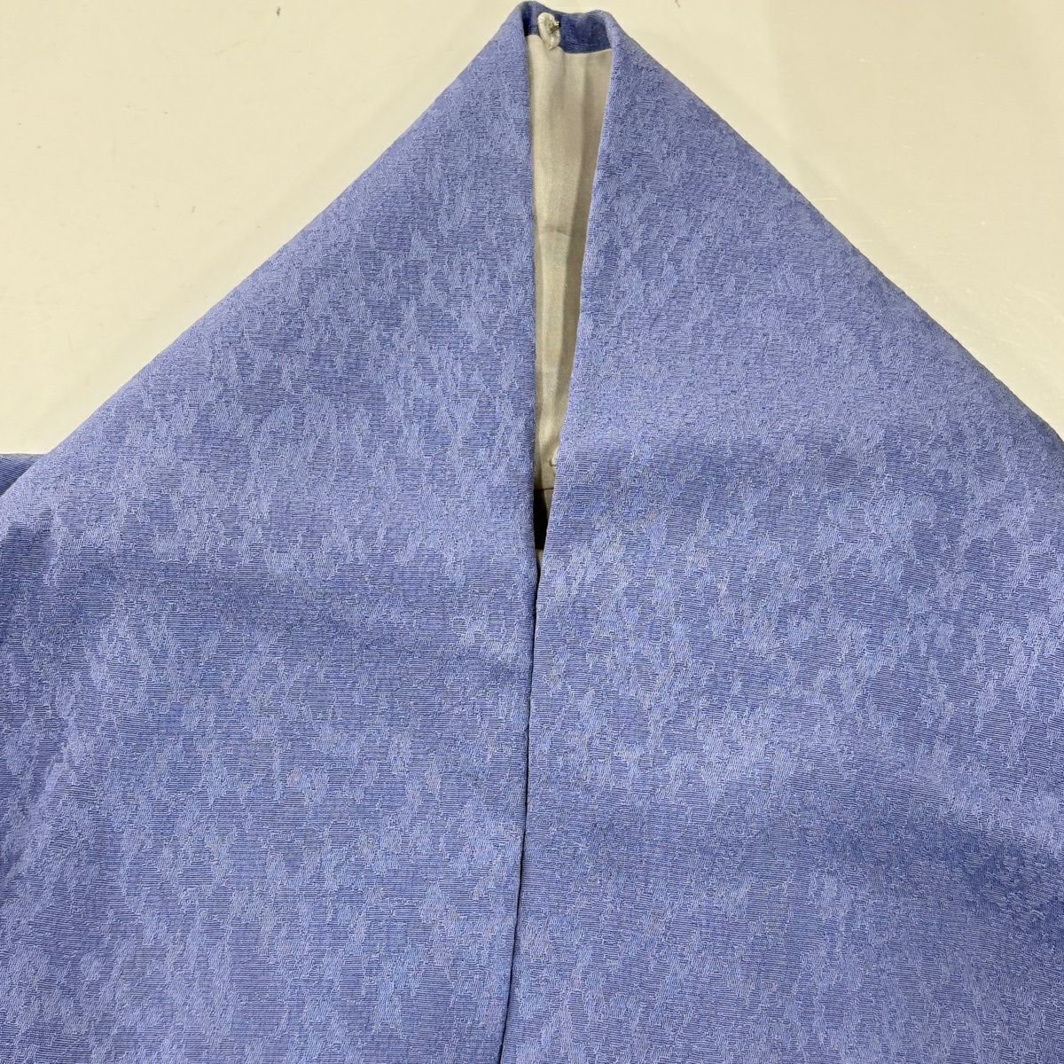 振袖禮服 身長162.5cm 袖長67.5cm L 雙層 菖蒲 八ツ橋 漸層 青灰 純蠶絲 名品級