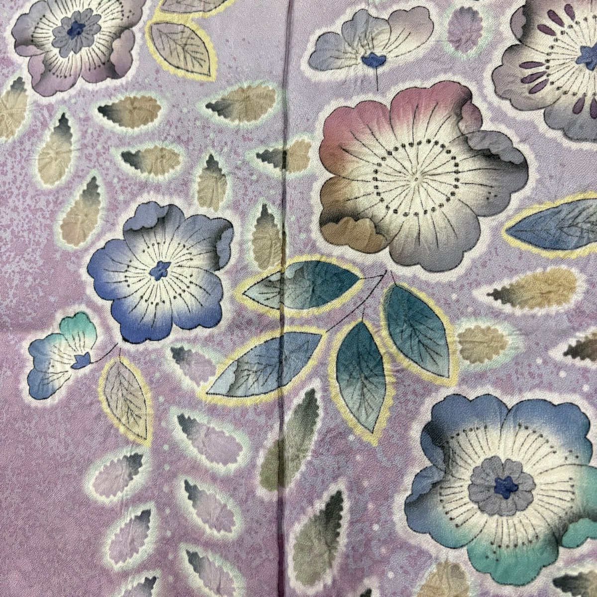 訪問服 身長160cm 袖長65cm M 雙層 辻花染 染分 逐漸淡化 淺粉色 純蠶絲 優品級