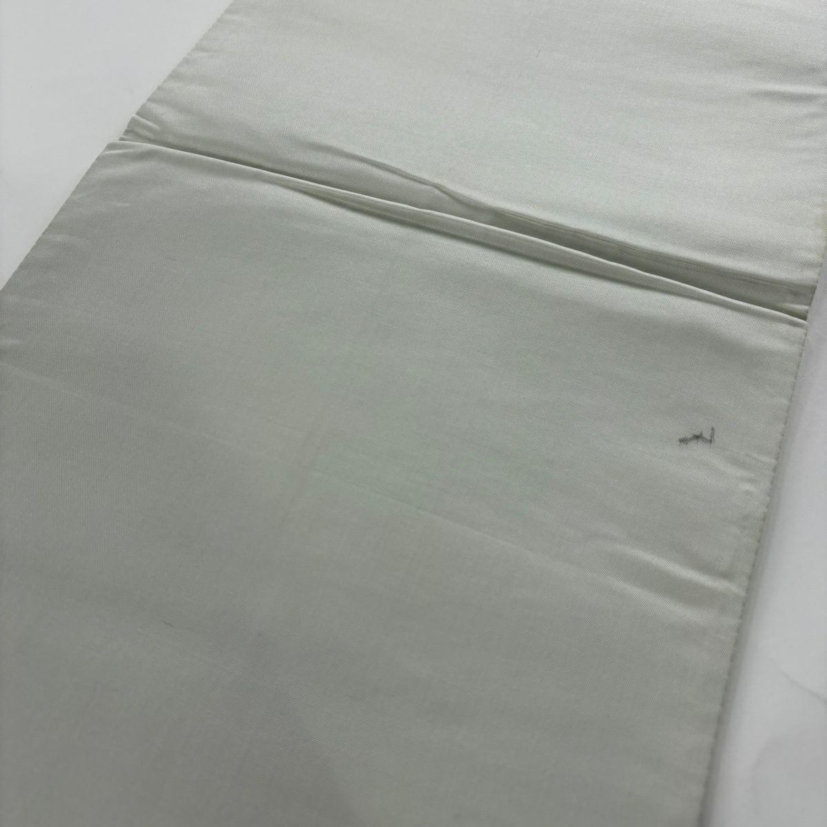 袋帶 秀品級 關西仕立 雙層 向鳥 草花紋刺繡 金線 灰綠 お太鼓圖案 純蠶絲
