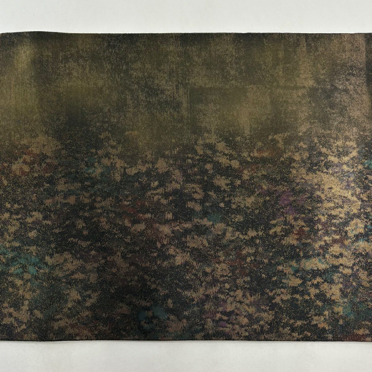 【美品】 袋帶 秀品級 幾何圖案 焦茶 六通 純蠶絲