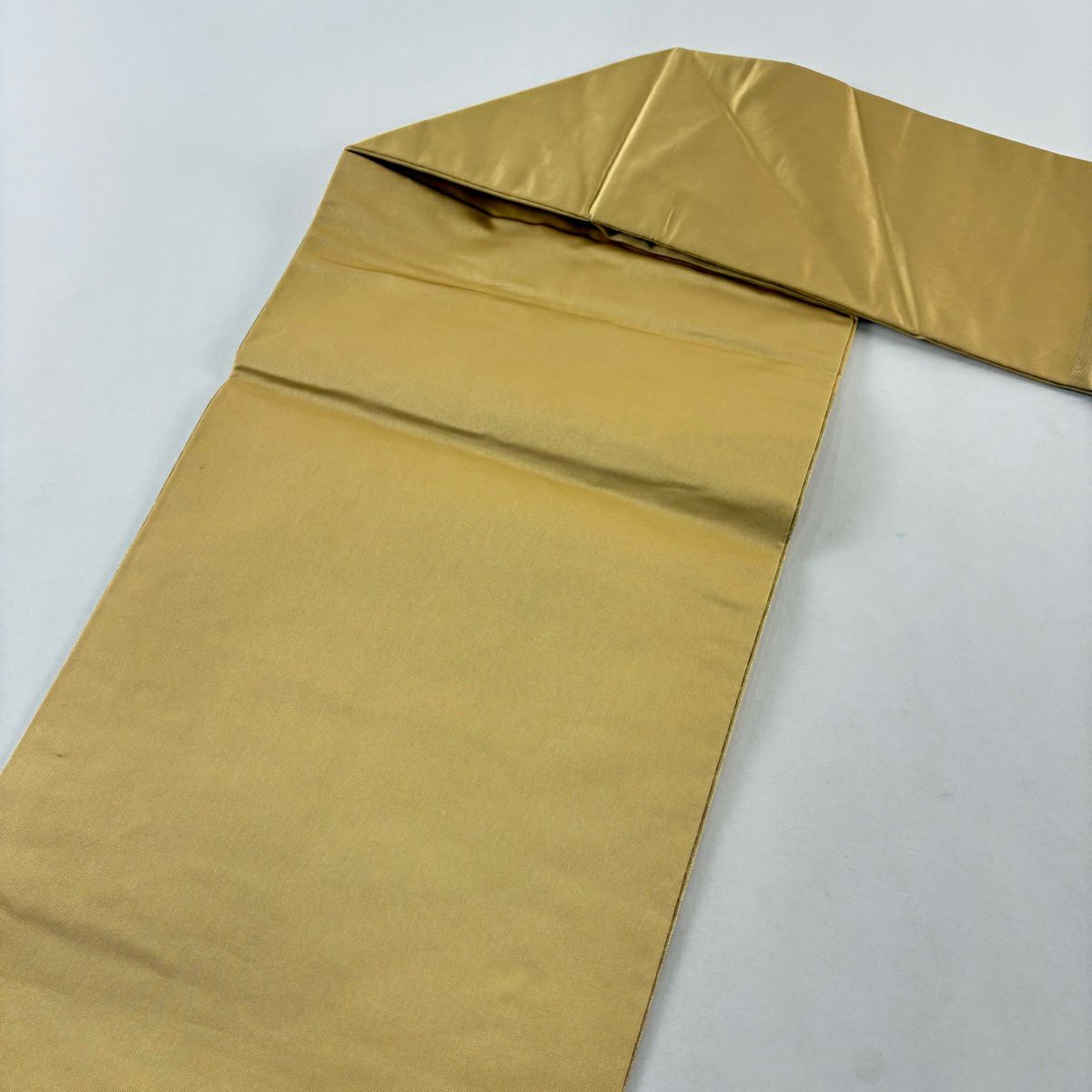 【美品】 名古屋帶 秀品級 扇子面 草花紋紋 刺繡 金金箔 金純蠶絲