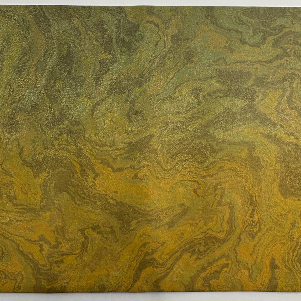 【美品】 袋帶 名品級 落款あり 薗部正典 墨流 金絲 山吹茶 全通 純蠶絲