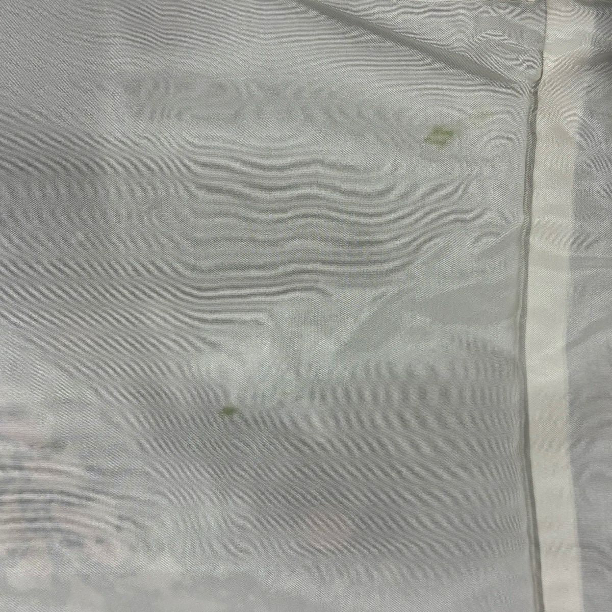 訪問服 身長150cm 袖長65.5cm M 雙層 落款有 辻花染 染分 ぼかし 灰綠 純蠶絲 名品級