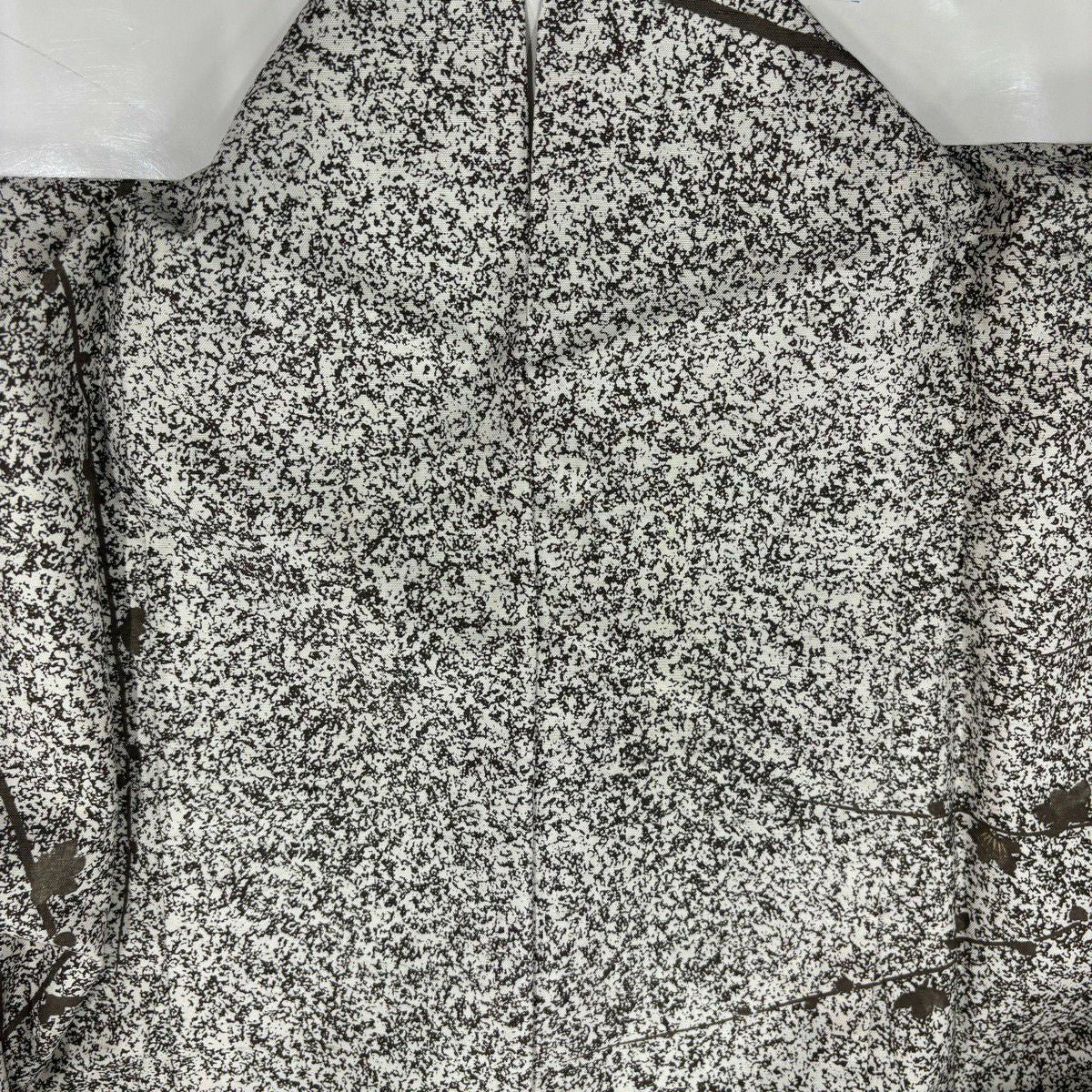 【美品】訪問服 身長153.5cm 袖長64cm M 雙層 牛首紬織織 落款あり 樱花 金銀彩 奶油色 純蠶絲 名品級