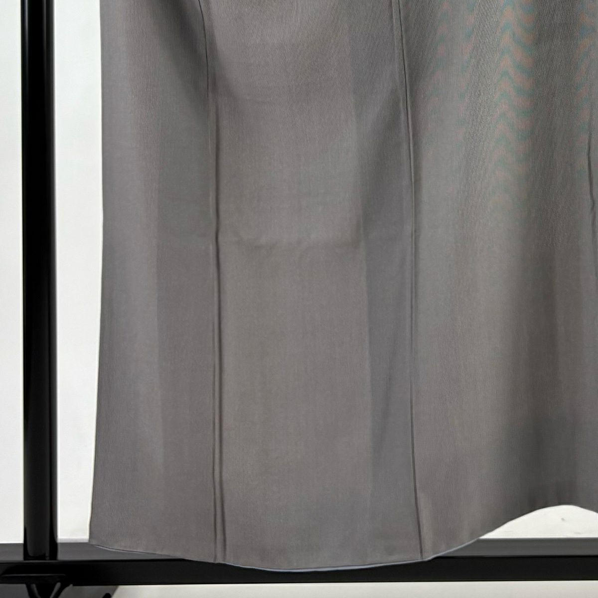 江戶小紋 身長156.5cm 袖長66.5cm M 雙層 萬筋 灰色 純蠶絲 名品級