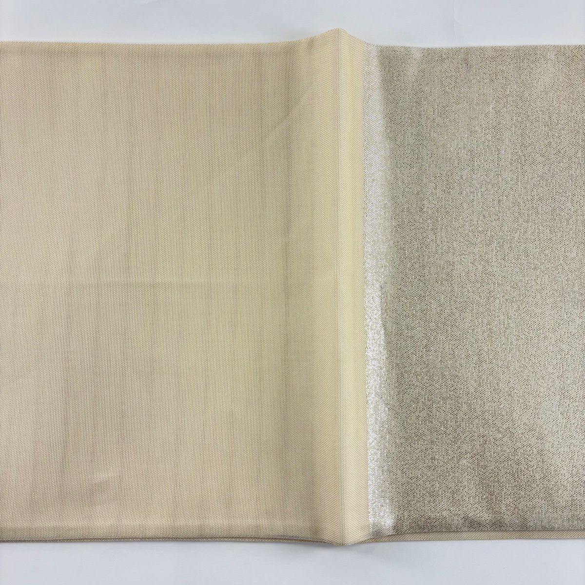 袋帶 秀品級 關西仕立 夏帶 有職紋樣 流水 金金箔 刺繡 米色 紮帶圖案 純蠶絲