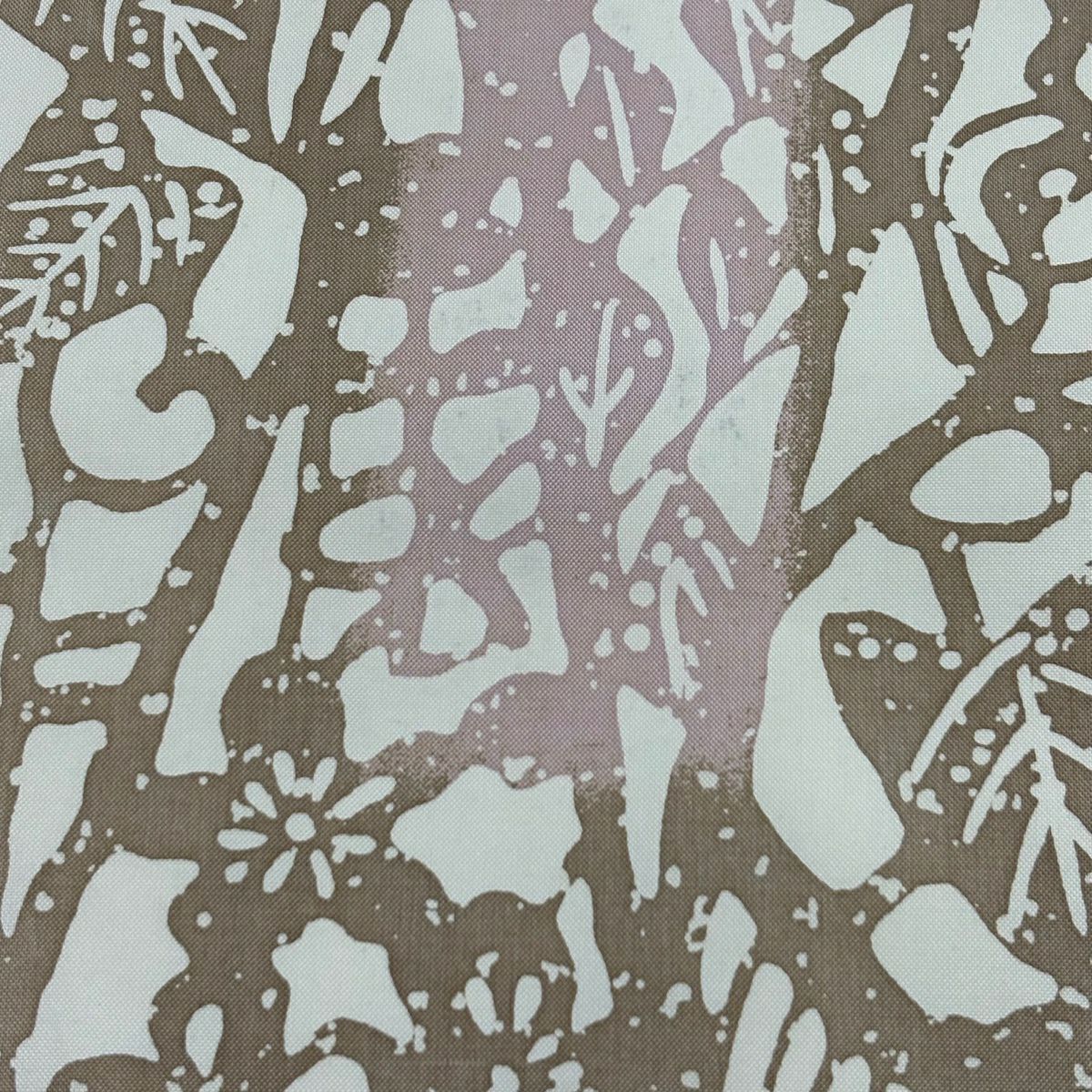 【美品】 名古屋帶 秀品級 草花紋 葉柄 米色 純蠶絲