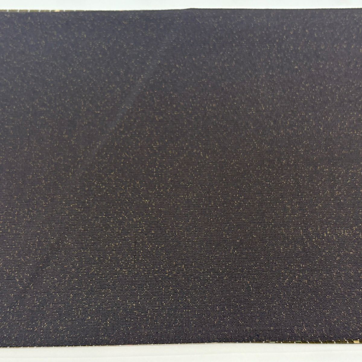 【美品】 袋帶 秀品級 縞 幾何圖案 金絲 山吹茶 紋樣 正蠶絲
