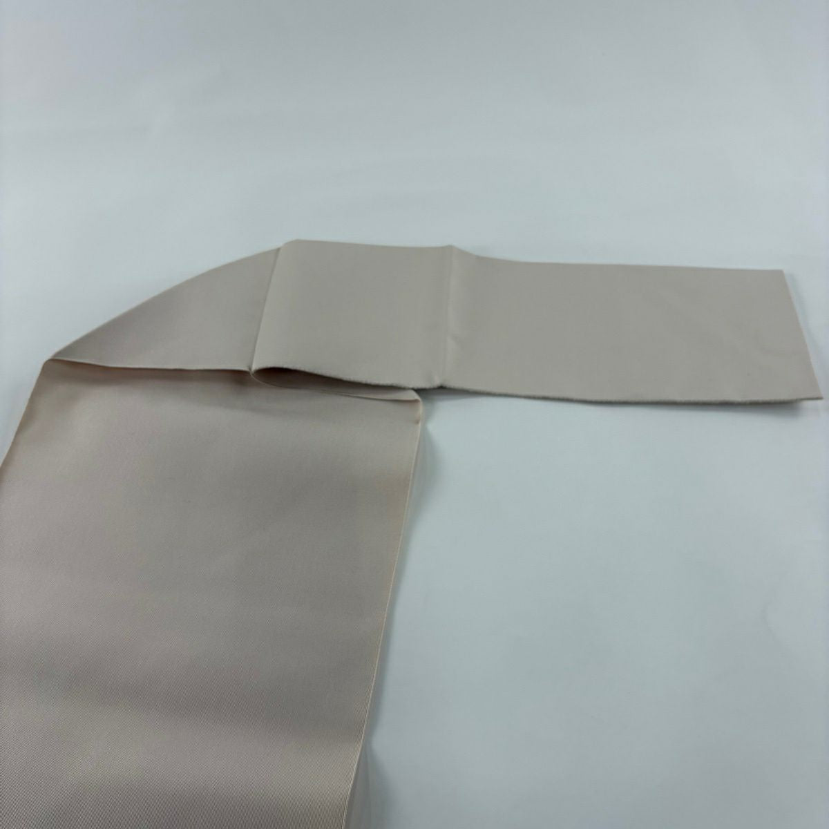 名古屋帶 優品級 附證書 八寸名古屋帶 松樹葉仕立 紅山 金銀絲 粉米色 純蠶絲