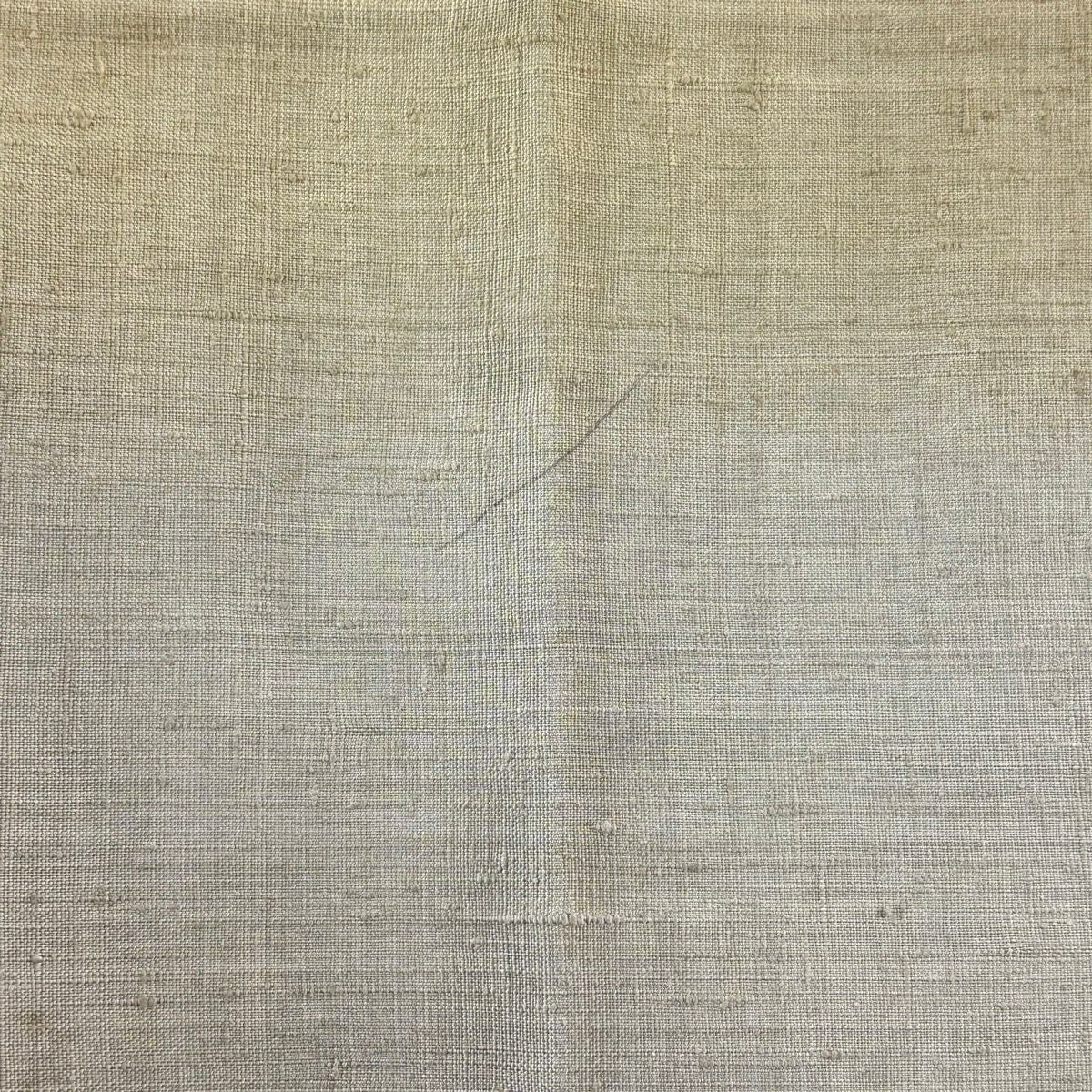 【美品】 袋帶 秀品級 紬織織 華紋 七寶刺繡 漸層 灰茶 大鼓圖案 純蠶絲