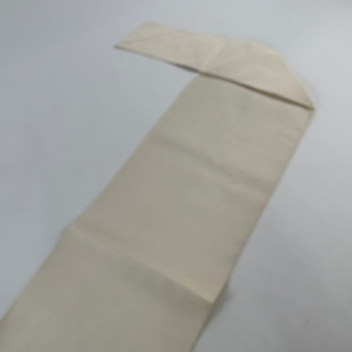 名古屋帶 優品級 松樹葉仕立 八寸名古屋帶 山並 樹木 金金箔 米色 純蠶絲