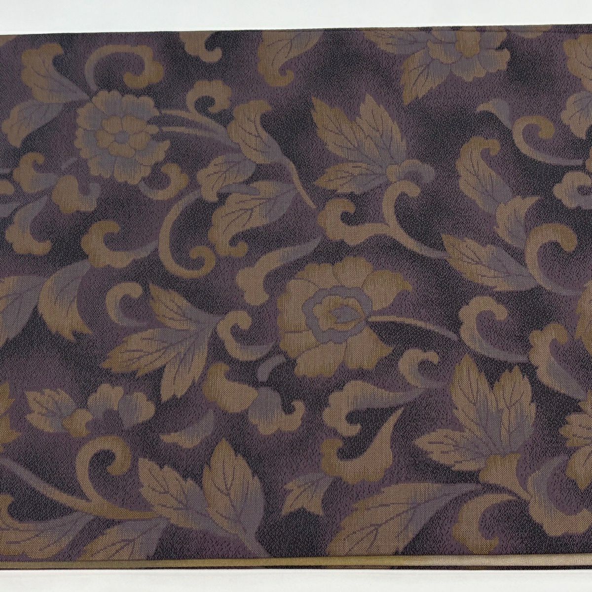 【美品】 袋帶 逸品級 鳥獸戲畫 茶綠 お太鼓圖案 純蠶絲