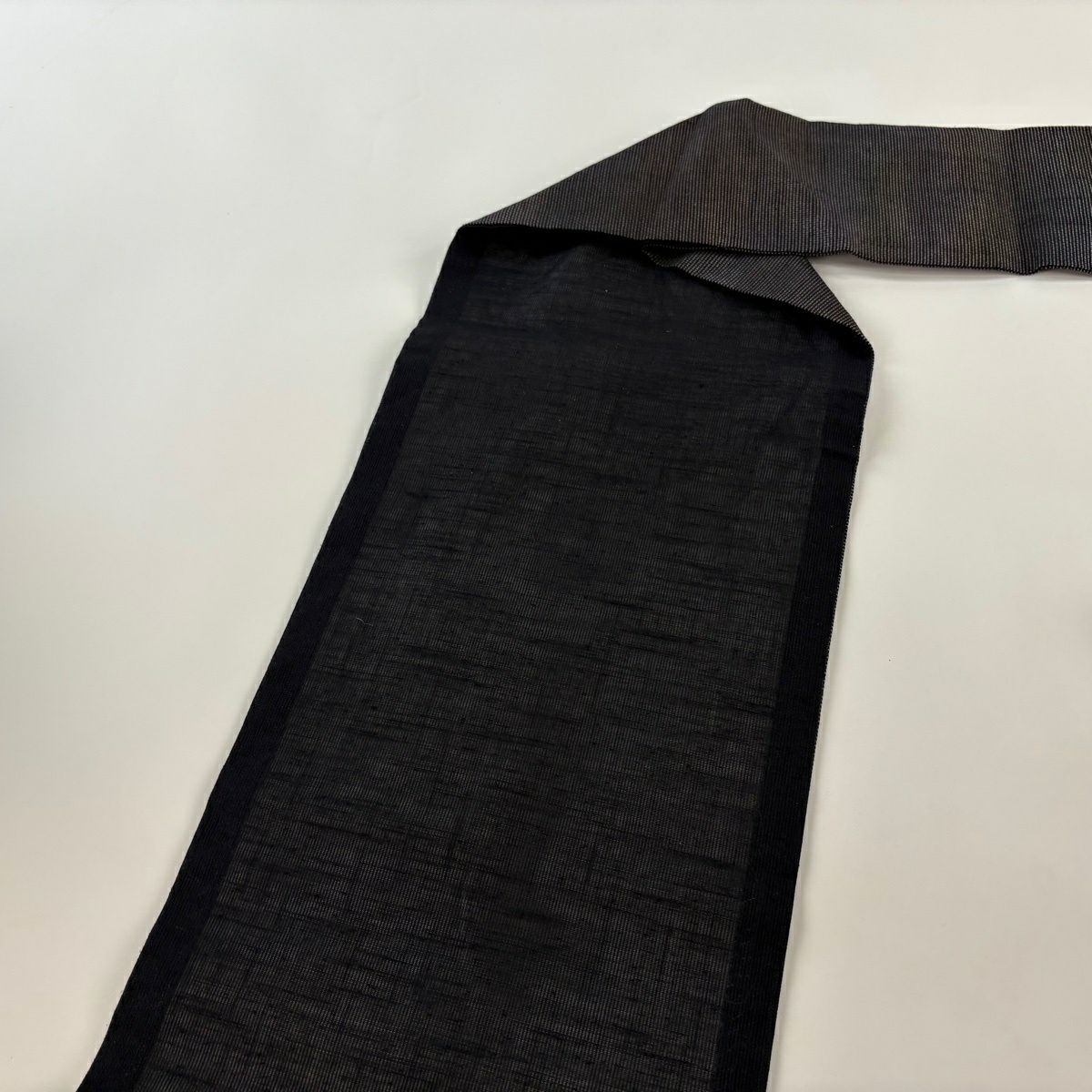 【美品】名古屋帶 逸品級 貓頭鷹 流星 金絲 黑灰 純蠶絲