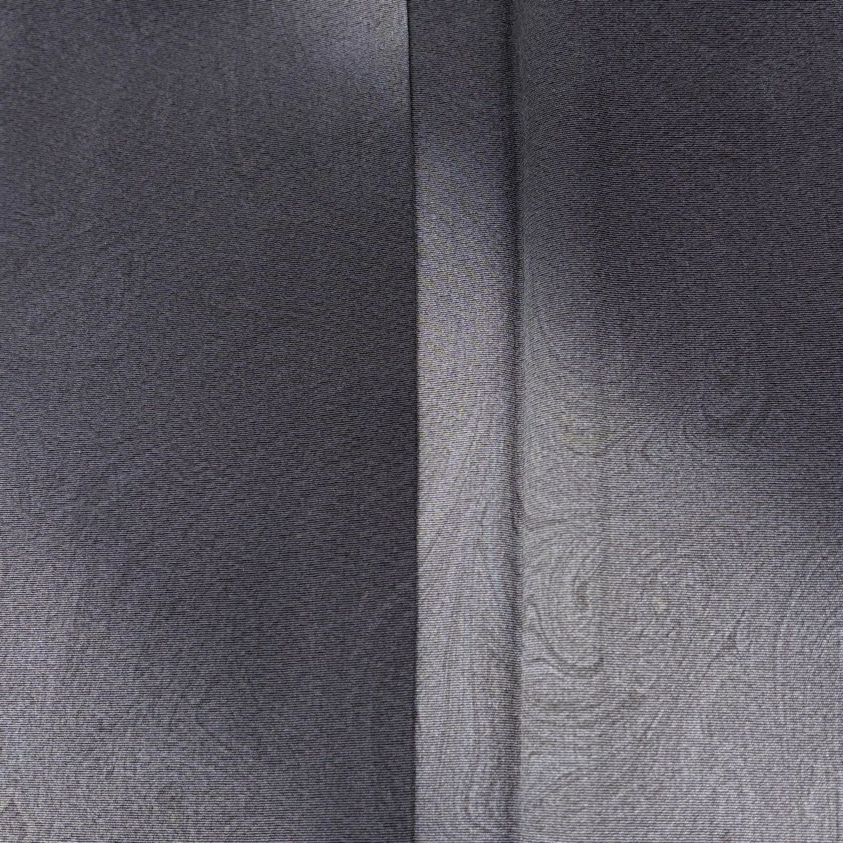 【美品】 小紋 身長157cm 袖長65.5cm M 雙層 大和 墨流し 斜暈染 墨色 純蠶絲 秀品級