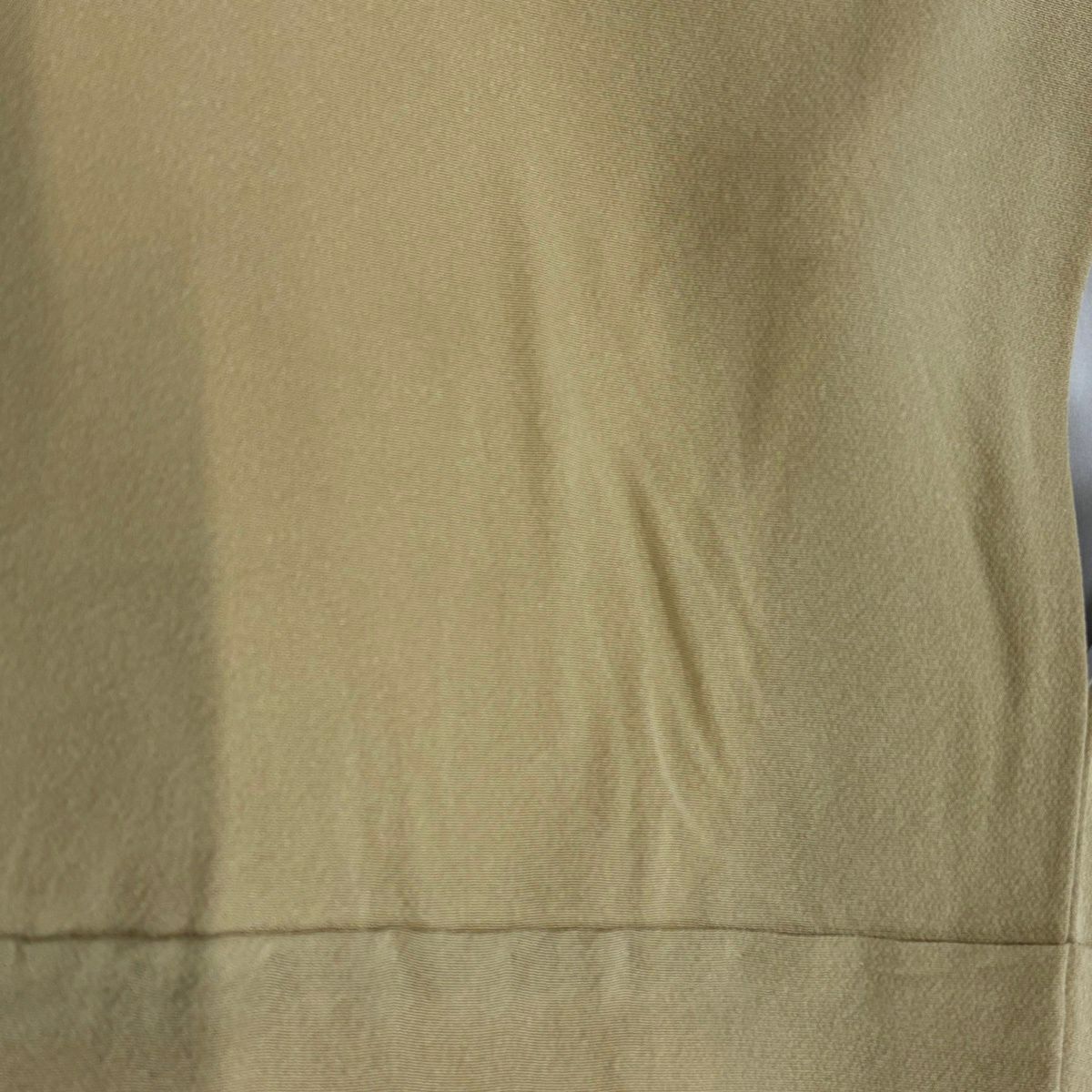訪問服 身長165cm 袖長68cm L 雙層 華紋 草花紋紋 刺繡 黃色 純蠶絲 秀品級