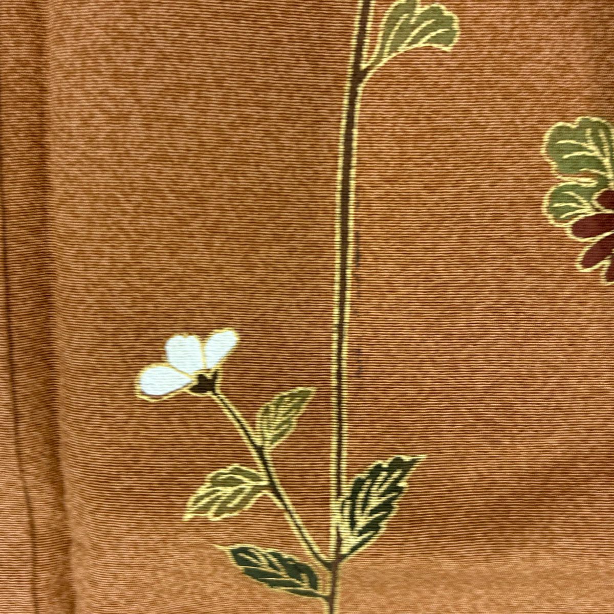 訪問服 身長167.5cm 袖長66cm M 雙層 菊花 籠目 金銀彩 漸層 茶 純蠶絲 秀品級