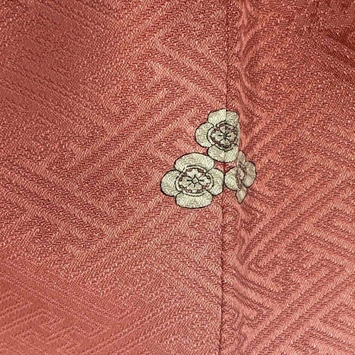 訪問服 身長162cm 袖長64cm M 雙層 花丸紋 芝 金銀彩 漸層 粉色 純蠶絲 秀品級 一つ紋