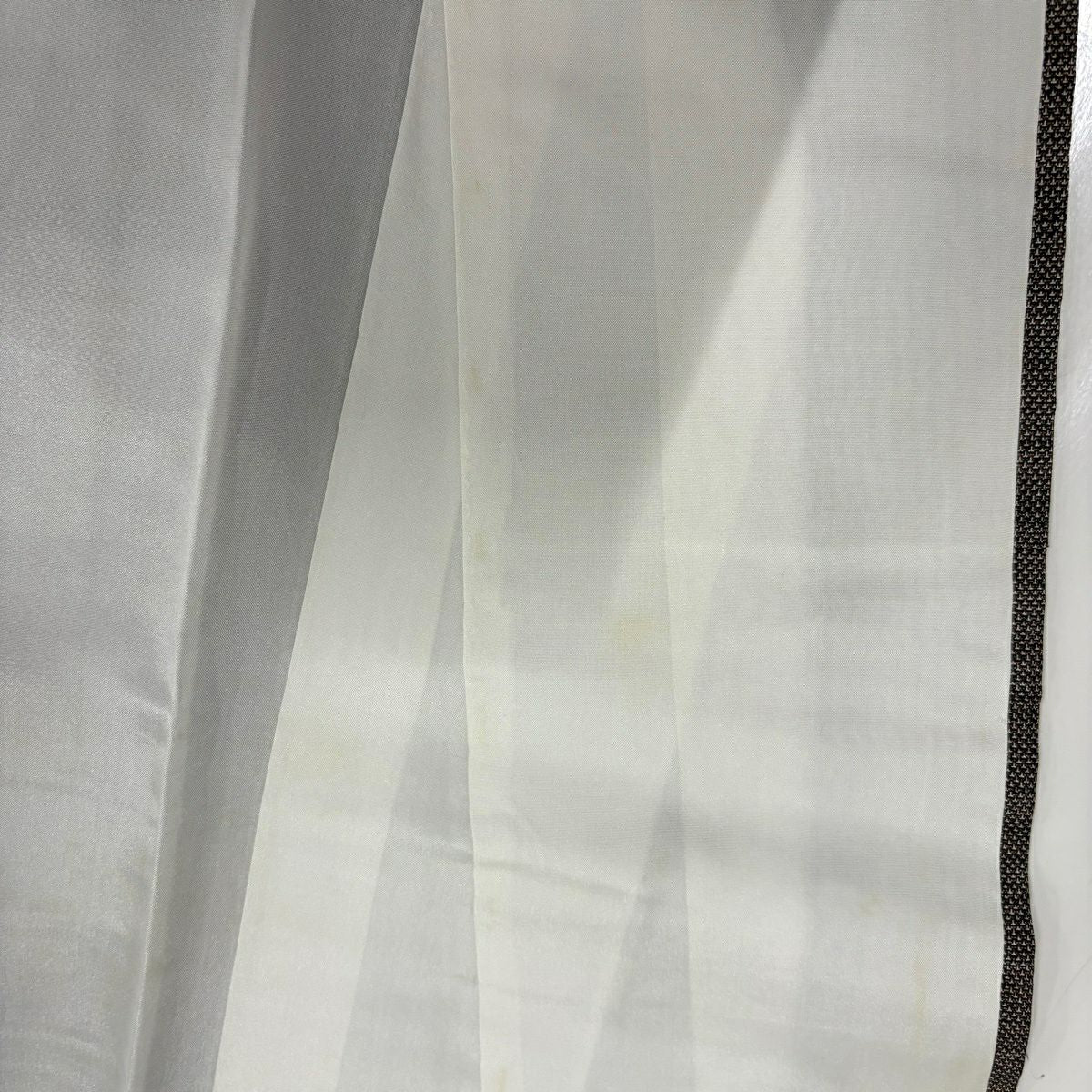 紬織 身長162.5cm 袖長67.5cm L 雙層 幾何學圖案 焦茶 純蠶絲 秀品級