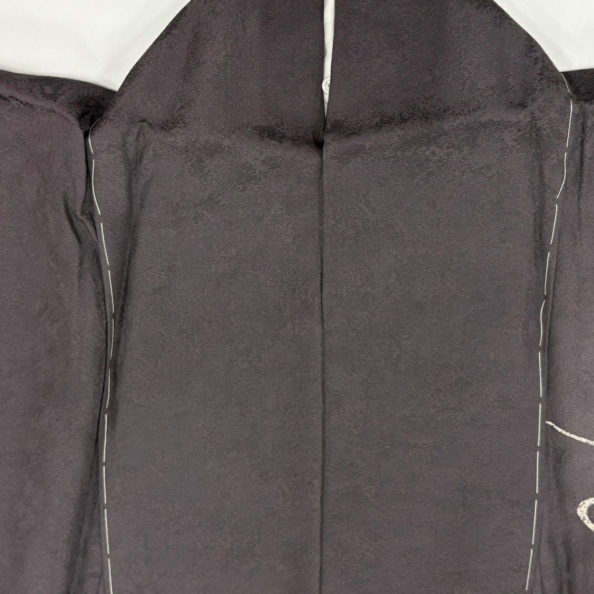 【美品】 付下 身長161.5cm 袖長63.5cm S 雙層 雪輪 木賊 金絲 金銀彩 灰紫 純蠶絲 秀品級