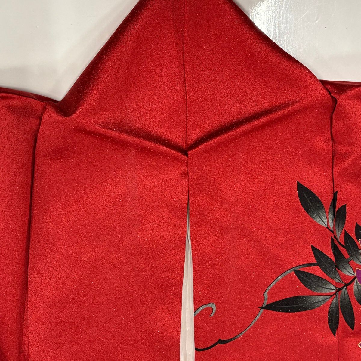 【美品】振袖禮服 身長157cm 袖長67cm M 雙層 牡丹 蝶 金銀彩 紅 純蠶絲 秀品級