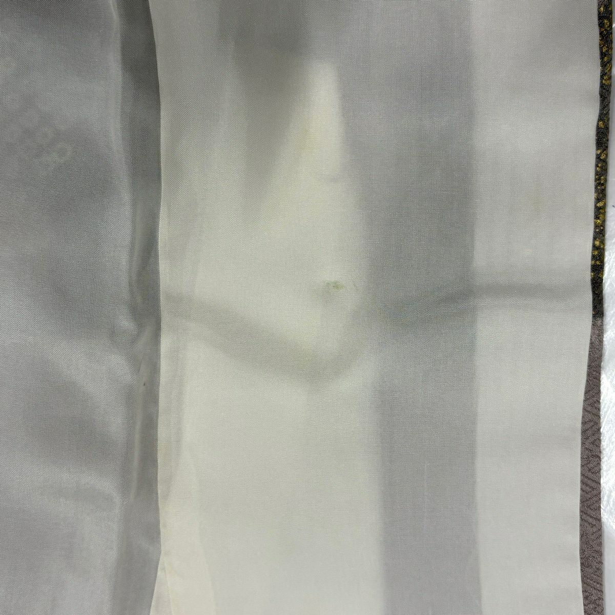 訪問服 身長155cm 袖長62.5cm S 雙層 梅花 波 金銀彩 絞染 灰紫 純蠶絲 秀品級 一つ紋