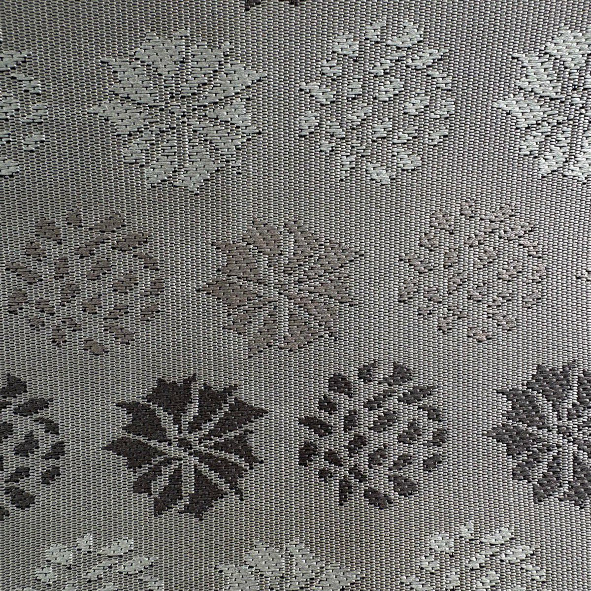 【美品】 袋帶 名品級 花 灰色 六通 純蠶絲