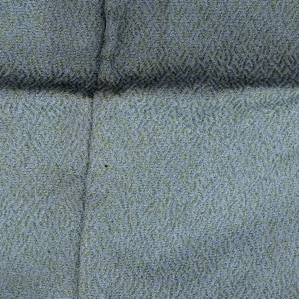 訪問服 身長162cm 袖長67.5cm L 雙層 落款 花扇子 滝 金絲 金銀彩 青灰 純蠶絲 名品級