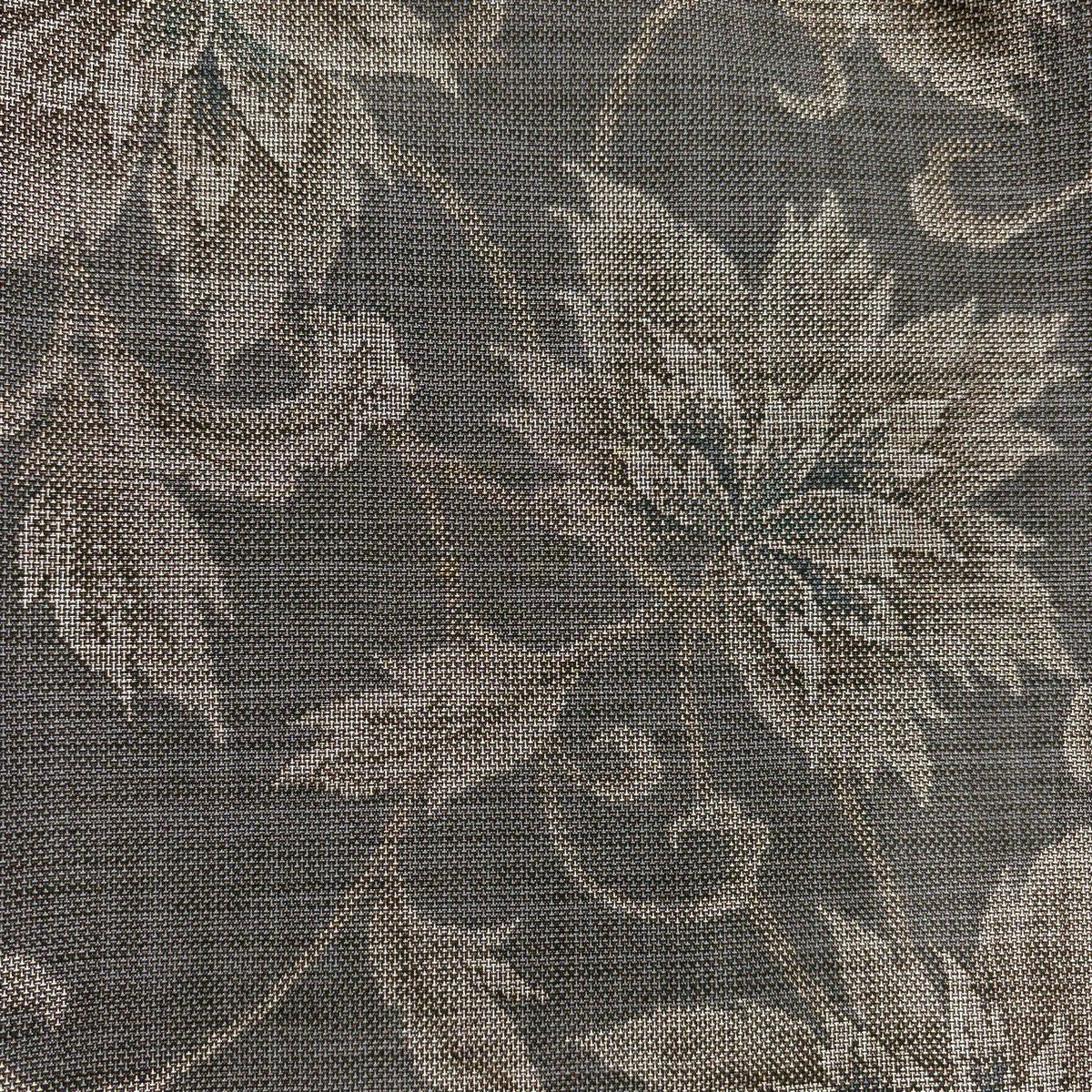 【美品】 紬織 身長163.5cm 袖長64.5cm M 單層 花唐草紋 灰茶 純蠶絲 名品級