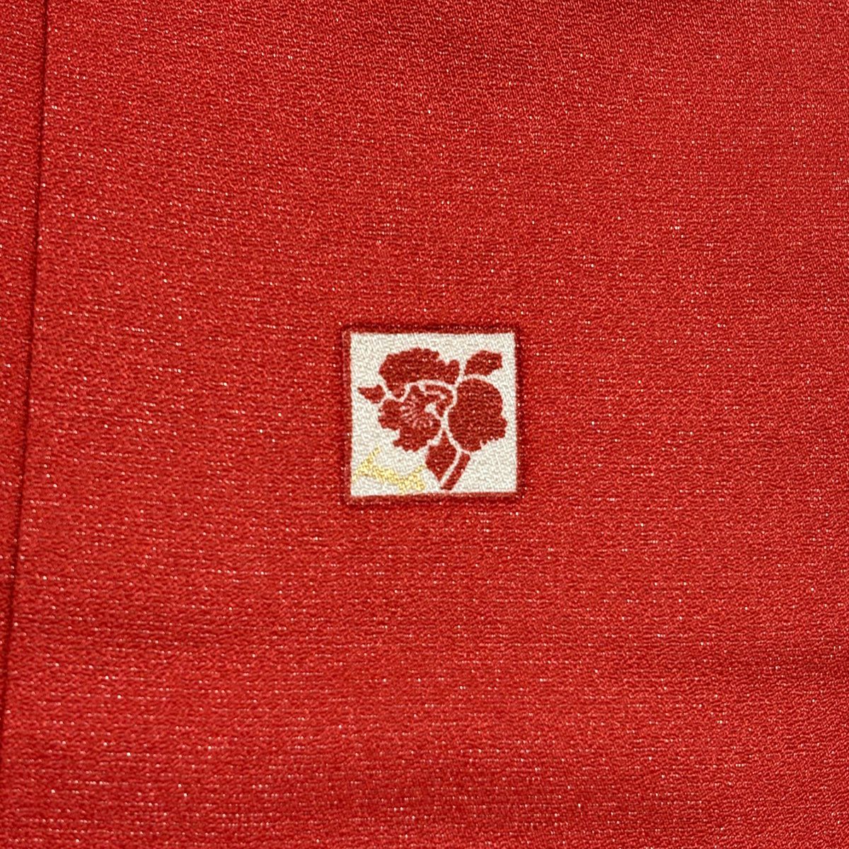 【美品】振袖禮服 身長170cm 袖長67.5cm L 雙層 櫻花 輪廓 金通 金金箔 朱紅 純蠶絲 名品級