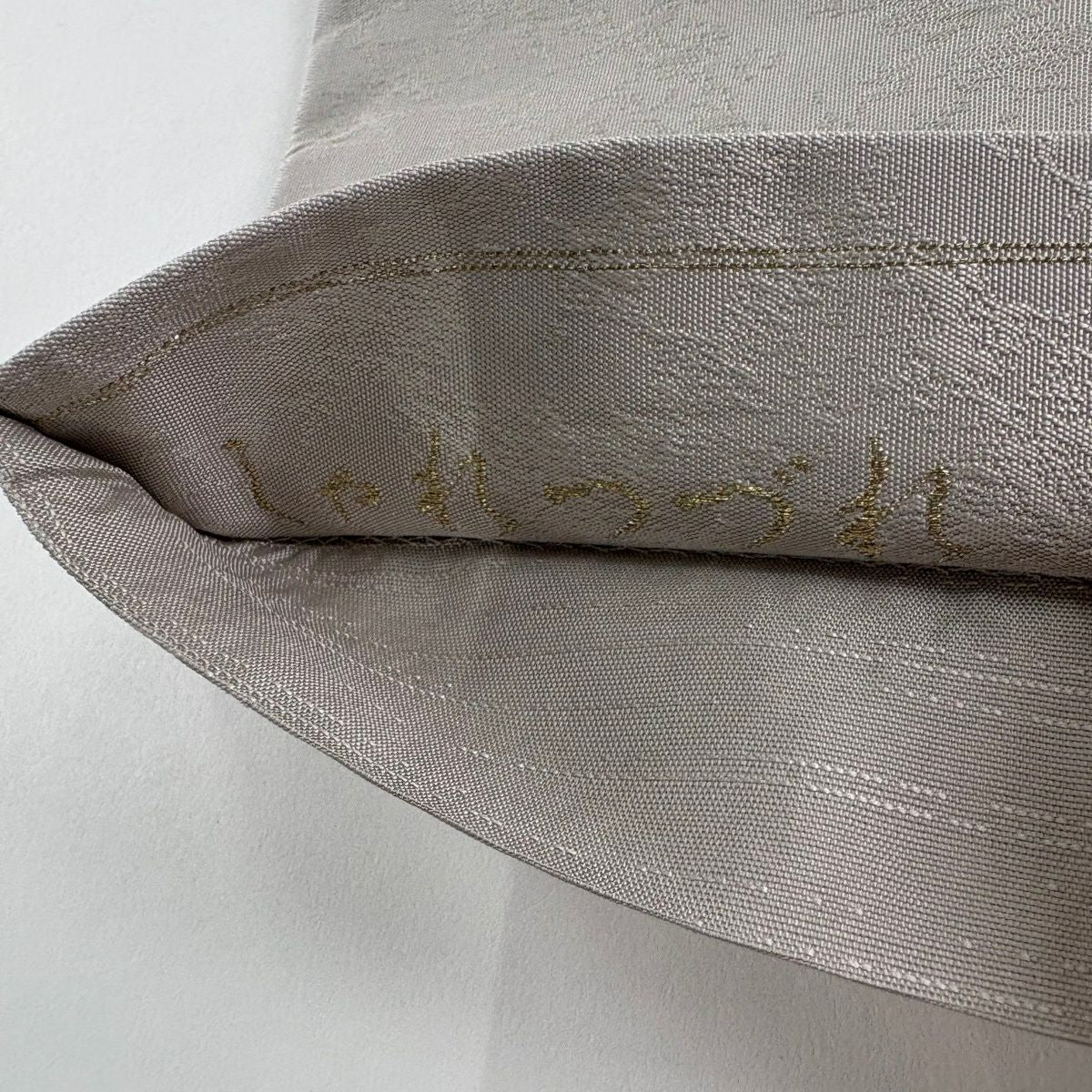 袋帶 秀品級 圓紋 金金箔 灰 深藍 六通 純蠶絲