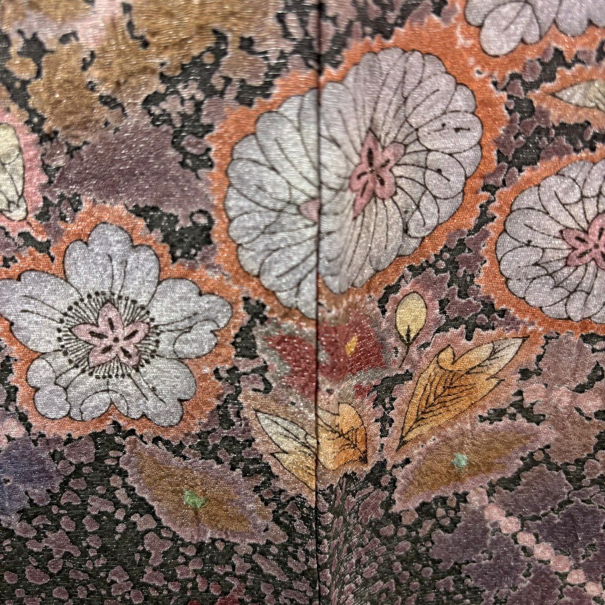 【美品】訪問服 身長160cm 袖長68cm L 雙層 吉乃一廉 有落款 辻花染 銀通し 粉紅 純蠶絲 逸品級