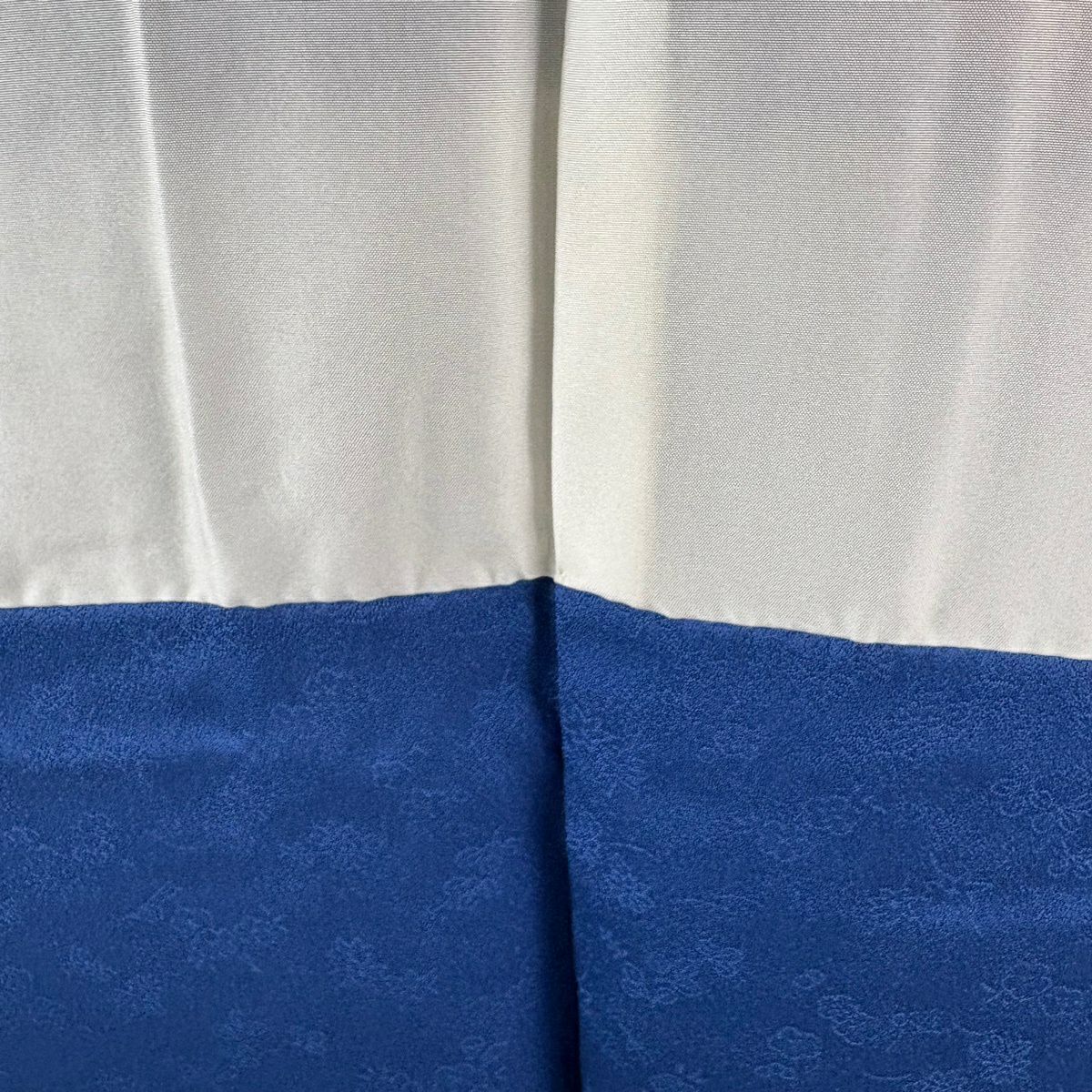 【美品】振袖禮服 身長170.5cm 袖長71cm L 雙層 徳永憲峯 落款あり 辻花染 疋田 金銀彩 青 純蠶絲 逸品級
