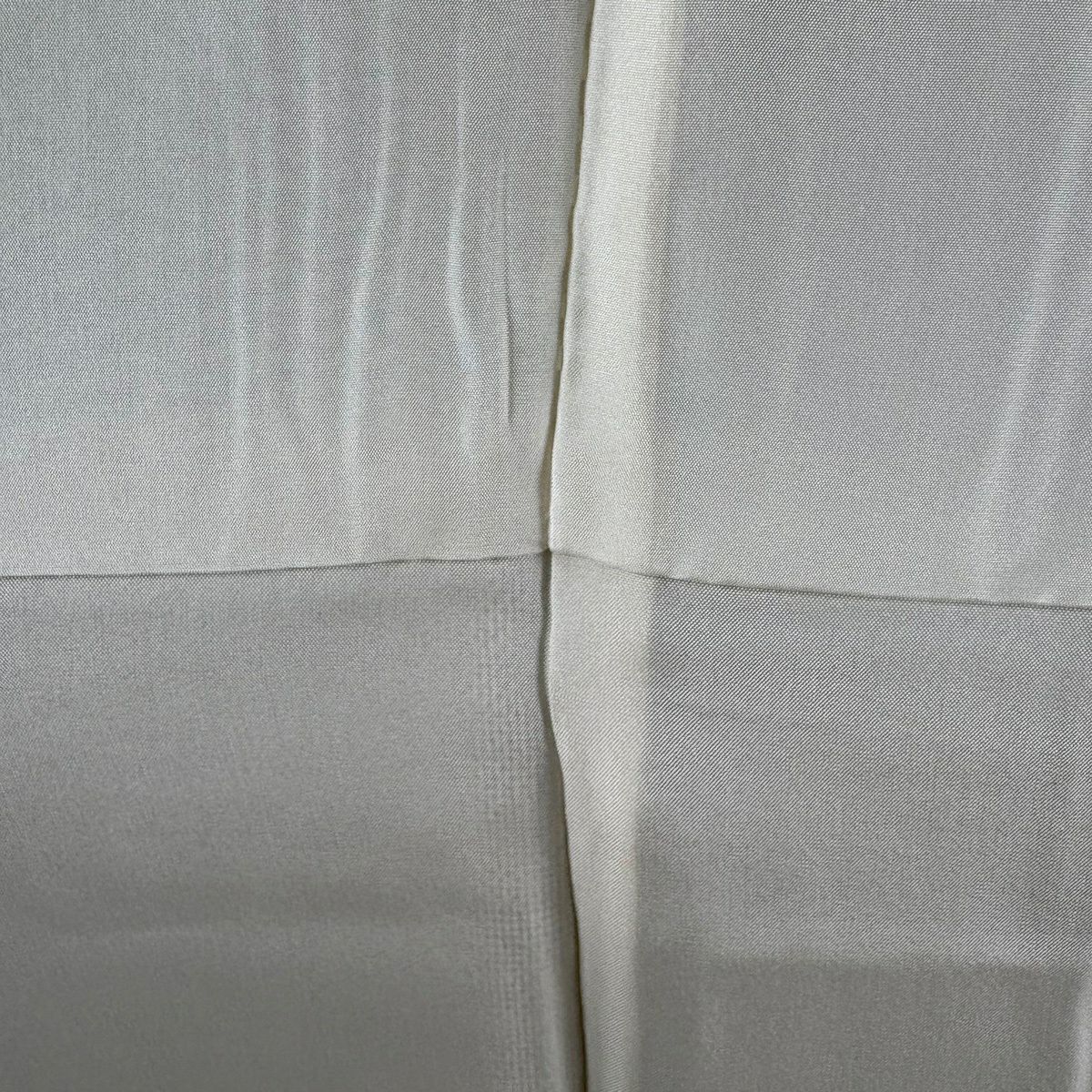 【美品】 大島紬織 身長160.5cm 袖長64.5cm M 雙層 都喜ヱ門 證書あり 草花紋 灰綠 純蠶絲 逸品級