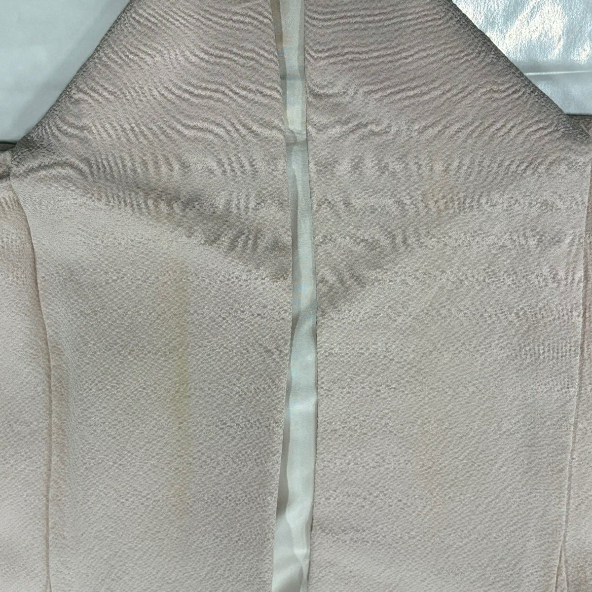 付下 身長159.5cm 袖長66cm M 雙層 草花紋紋 流水 絞染 漸層 淺粉色 純蠶絲 優品級