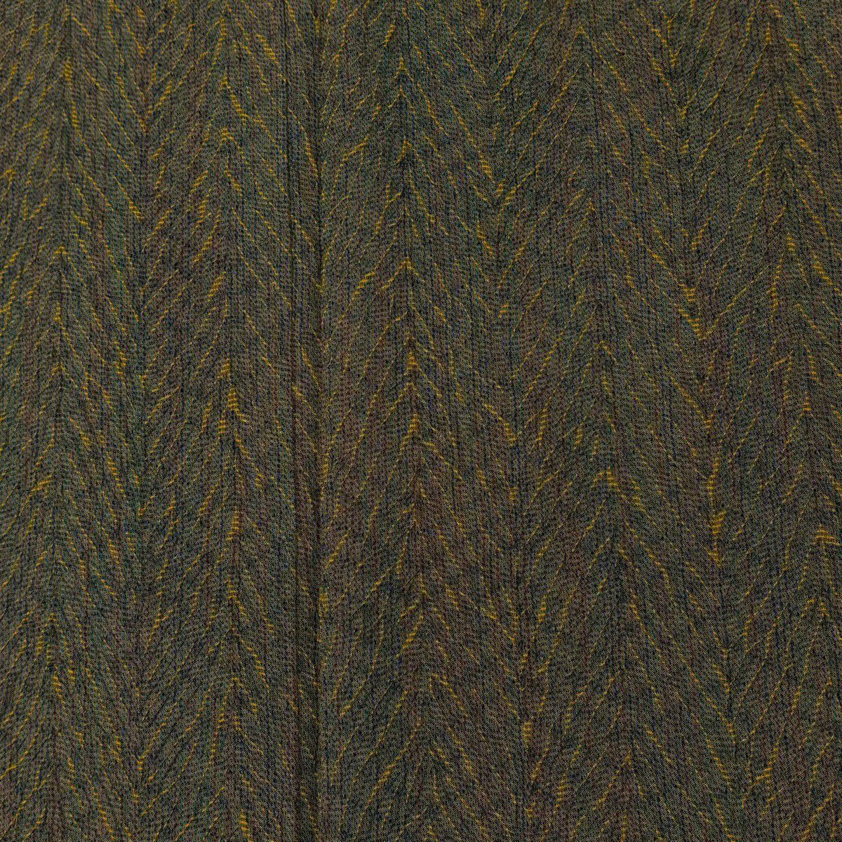 【美品】 小紋 身長159cm 袖長66.5cm M 雙層 紬織織 幾何學圖案 絞染 灰綠 純蠶絲 秀品級