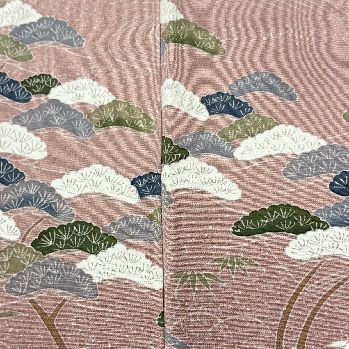 訪問服 身長160.5cm 袖長68.5cm L 雙層 松樹 波 漸層 粉紅 純蠶絲 優品級