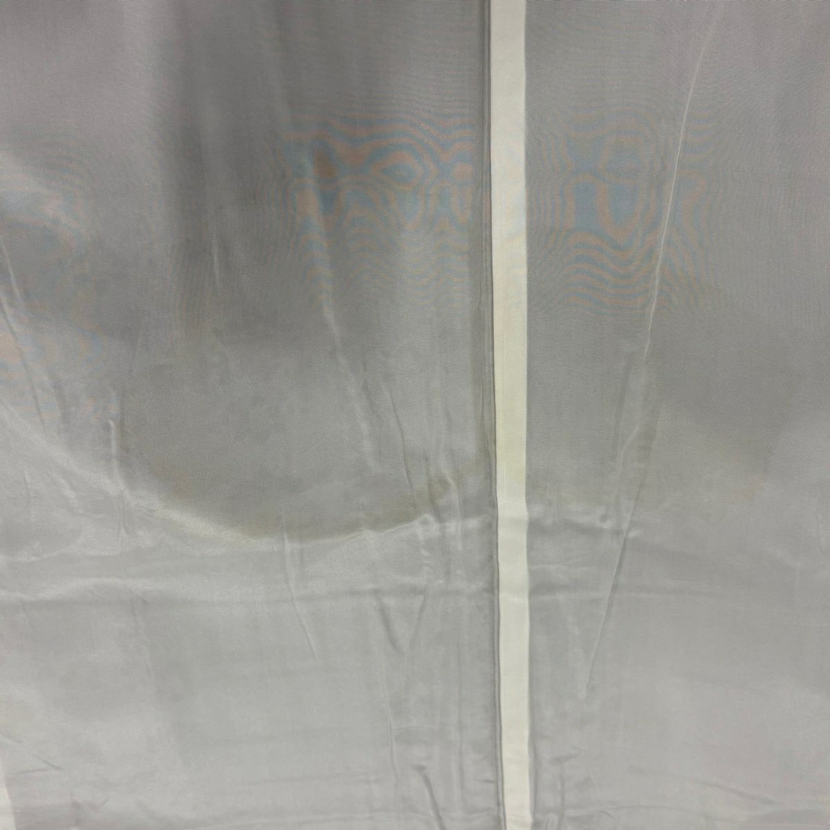訪問服 身長153.5cm 袖長64.5cm M 雙層 草花紋紋 染分 黑 純蠶絲 優品級