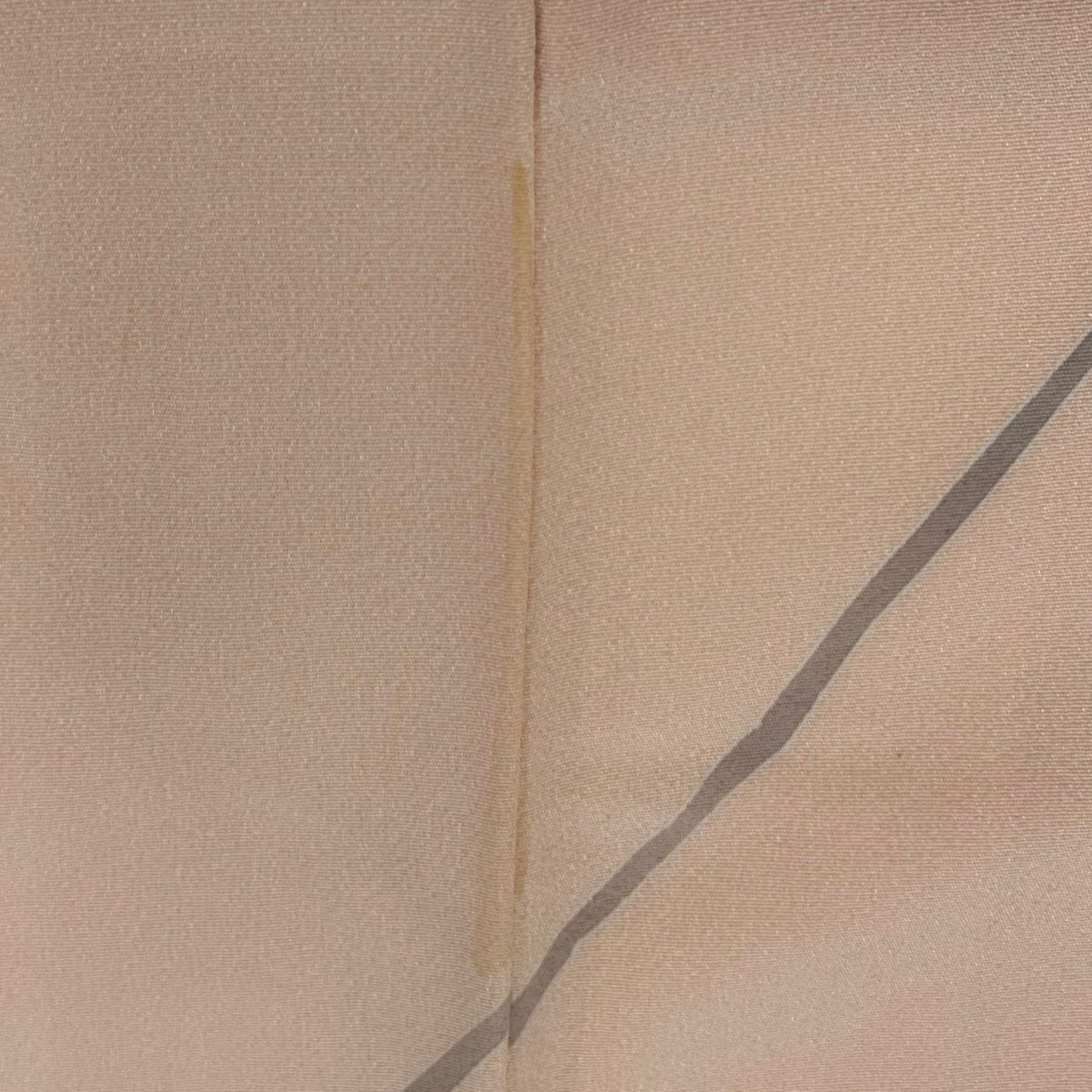 訪問服 身長155.5cm 袖長65cm M 雙層 大和 落款あり 流水 漸層 淺粉色 純蠶絲 優品級