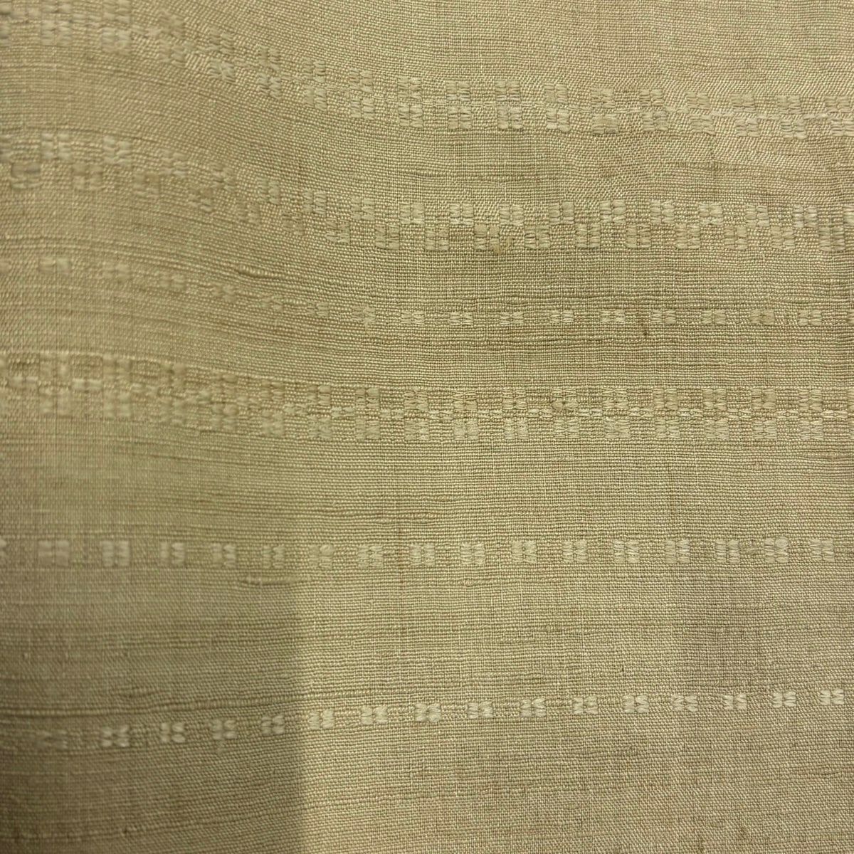【美品】 紬織 身長156.5cm 袖長62.5cm S 雙層 地紋 薄茶 純蠶絲 秀品級