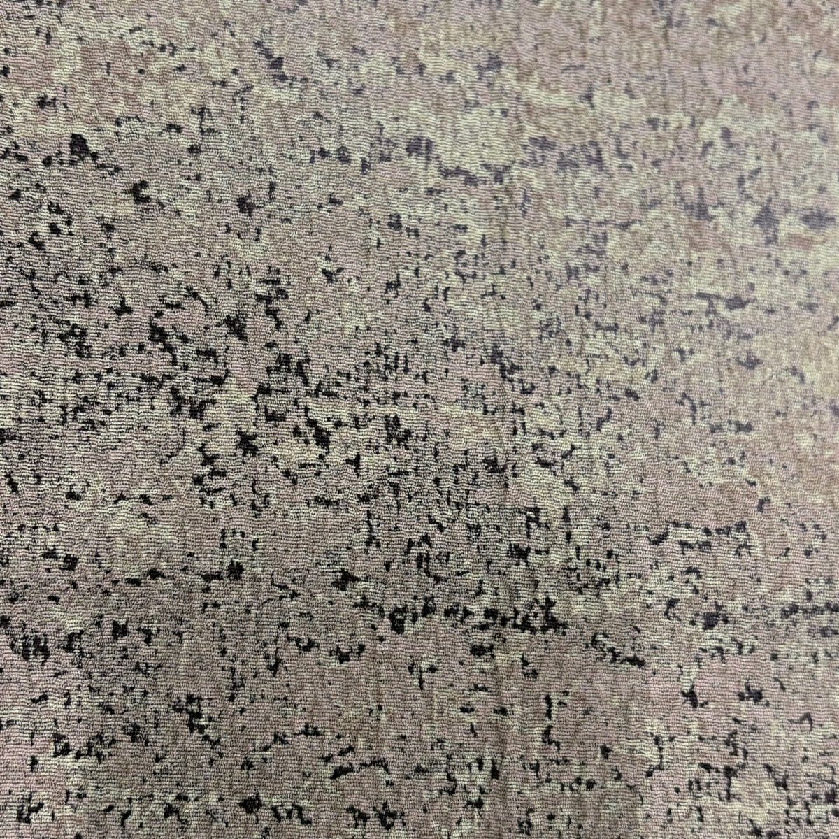 【美品】 付下 身長153cm 袖長65cm M 雙層 陶彩染 幾何圖案 灰紫 純蠶絲 優品級