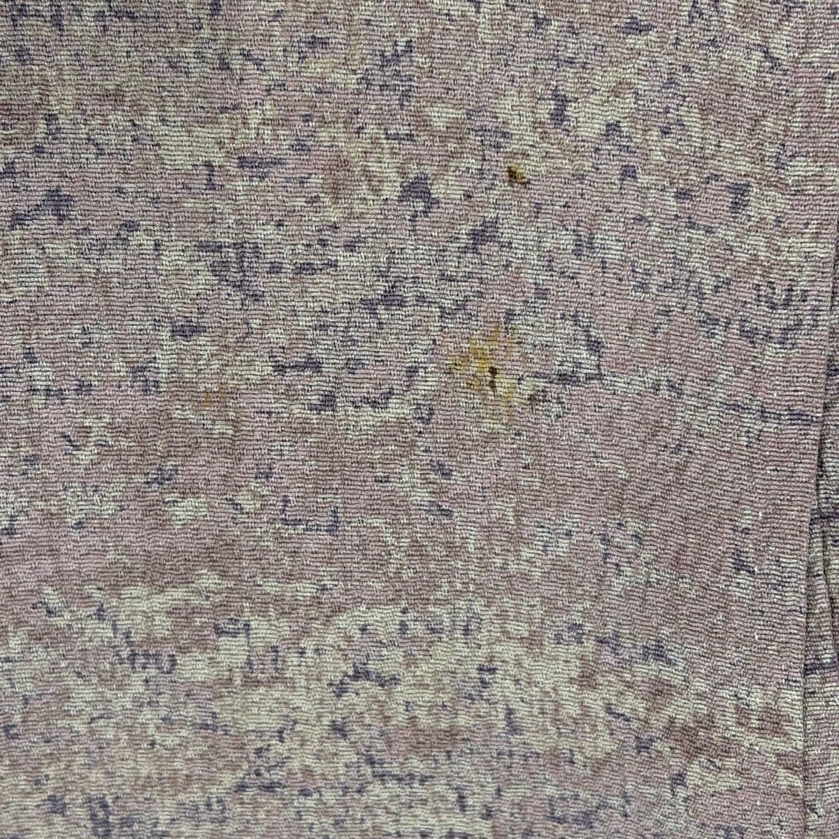 【美品】 付下 身長153cm 袖長65cm M 雙層 陶彩染 幾何圖案 灰紫 純蠶絲 優品級