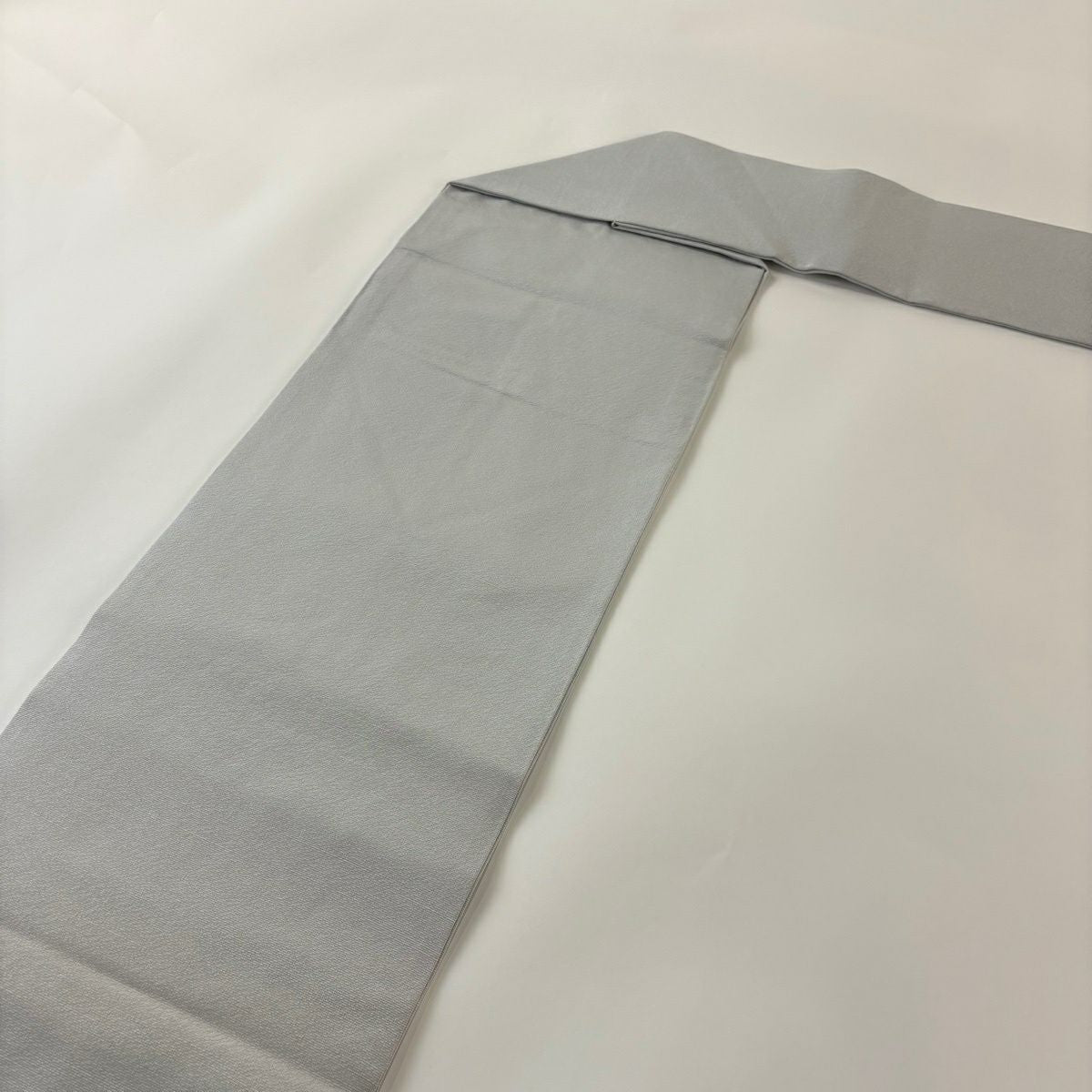 名古屋帶 逸品級 狐狸 自行車 青灰色 純蠶絲
