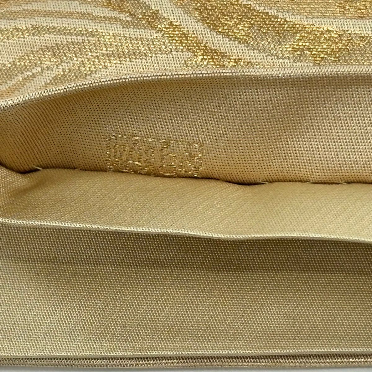 【美品】 袋帶 逸品級 じゅらく 落款あり 帝王紫 菊花 松樹梅花 金絲 金金箔 金 六通 純蠶絲