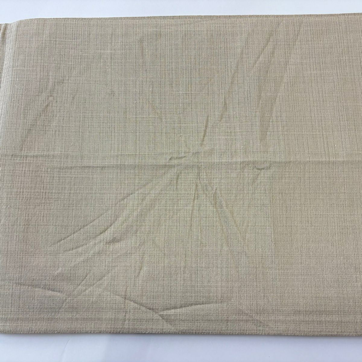 【美品】 袋帶 名品級 落款あり 織人七人衆 縞 金銀糸 米色 六通 純蠶絲