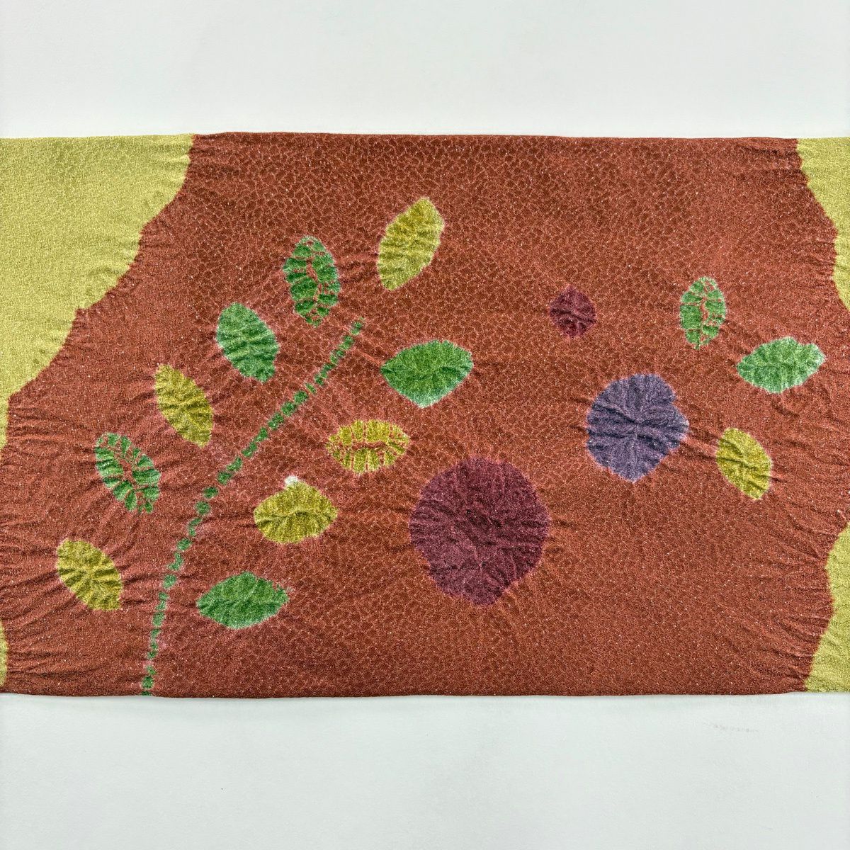 【美品】名古屋帶 秀品級 草花紋 金銀彩 抹茶 純蠶絲