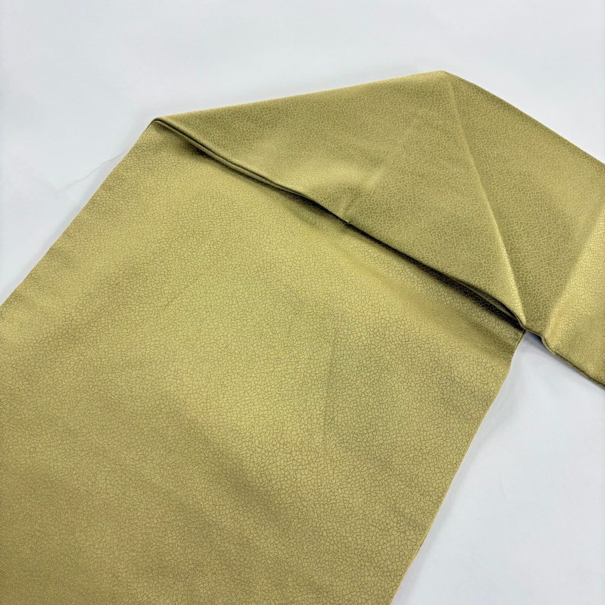 【美品】名古屋帶 秀品級 草花紋 金銀彩 抹茶 純蠶絲