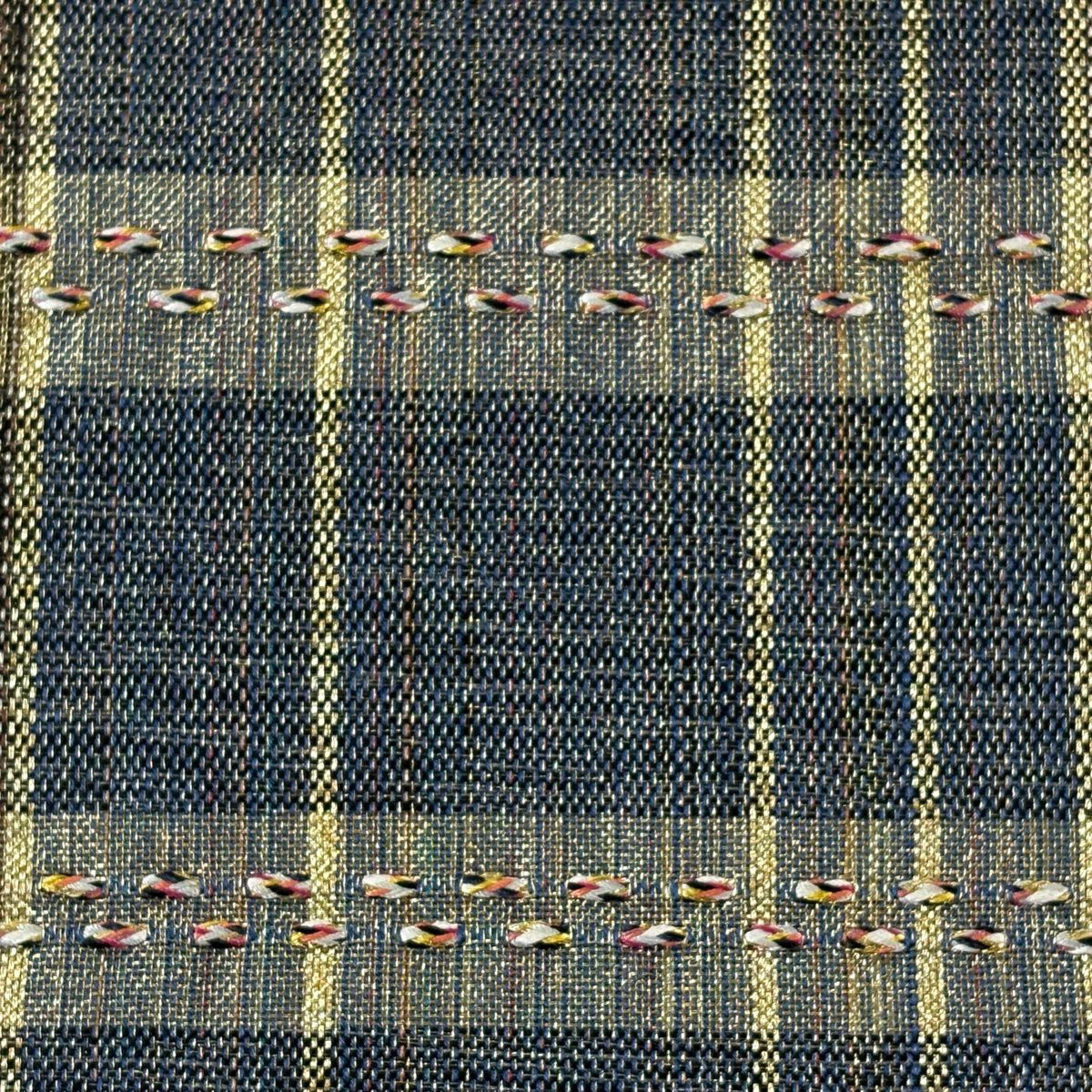 【美品】 袋帶 秀品級 縞 金糸 茶 お太鼓圖案 純蠶絲